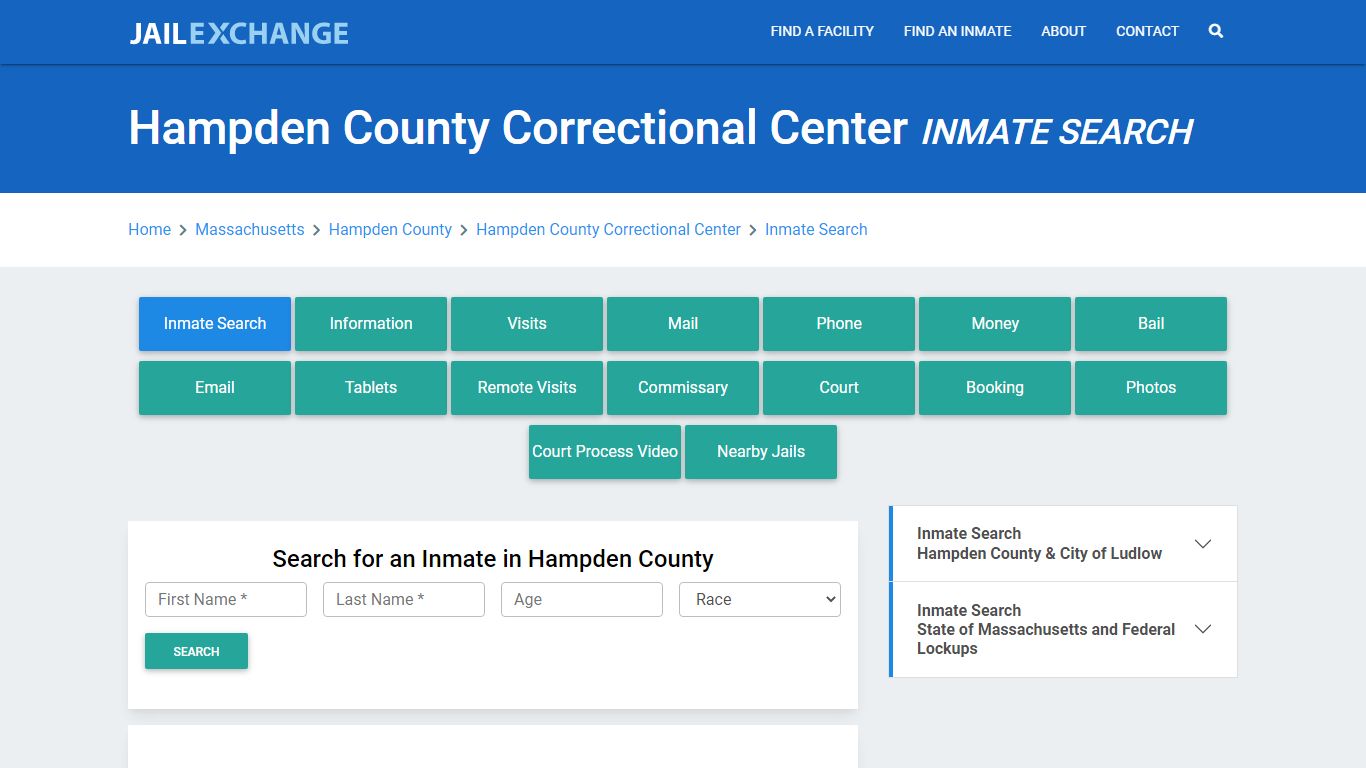 Hampden County Correctional Center Inmate Search - Jail Exchange